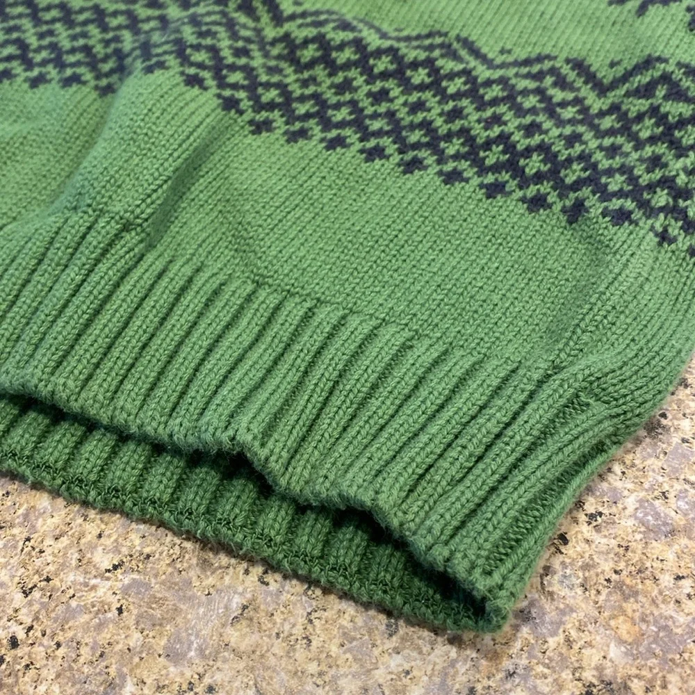 Gymboree Kids Pullover Partial Zip Sweater Green Blue Size 3